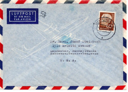 69426 - Bund - 1961 - 60Pfg Heuss II EF A LpBf LINDLAR -> Lancaster, PA (USA) - Cartas & Documentos