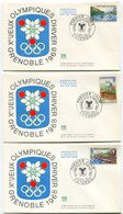 RC 9682 DAHOMEY JEUX OLYMPIQUES DE GRENOBLE 1968 VILLE OLYMPIQUE COUBERTIN 1er JOUR FDC TB - Storia Postale