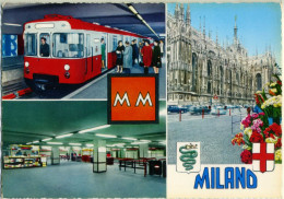 MILANO  Saluti Da.. Metropolitana  Treno  Duomo  Stemmi - Métro