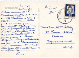 69432 - Bund - 1964 - 40Pfg Lessing EF A LpAnsKte FRANKFURT -> Boston, MA (USA) - Lettres & Documents