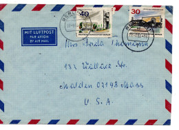 69434 - Berlin - 1966 - 40Pfg Neu-Berlin A LpBf BERLIN -> Malden, MA (USA) - Storia Postale