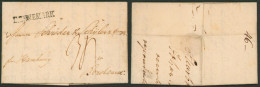 Maritime Mail : Letter From Flensburg (1799) + Black Straight Line DANNEMARK & Manuscript "Par Hamburg" > Bordeaux - ...-1851 Prephilately