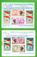 12 TIMBRES . BURUNDI . " COMMÉMORATION DE L'INDÉPENDANCE + PREMIER ANNIVERSAIRE " - Réf. N°880T - - Usati