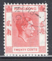 Hong Kong 1938 George VI A Single 20 Cent Stamp From The Definitive Set In Fine Used - Gebruikt