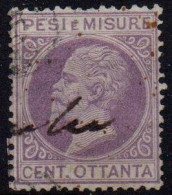 Regno 1878 - Marca Pesi E Misure - 80 Cent. - Usata - Revenue Stamps