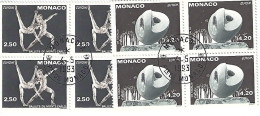 Monaco 1993 Europa Cept : Arte Contemporanea N° 1875/76 In Blocco Di 4 Annullati Fdc, Belli - Usados
