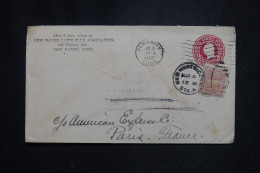 ETATS UNIS - Entier Postal Commercial De New Haven Pour New Haven Et Réexpédié Vers Paris En 1922 - L 146713 - 1921-40