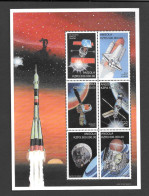 ANGOLA 1999   -  SHEET Of 6 Stamps - SPACE SCENES - See Scan - Angola