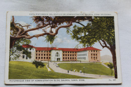 Cpa 1935, Balboa, Zona Del Canal, Vista Pintoresca Del Edificio De Administracion, Panama - Panama