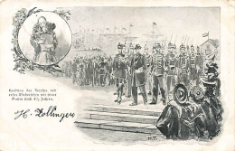 Litho 1900 Allemagne Affaire Dreyfuss Landung Des Dreyfuss Wiedersehen Miit Seiner Tattin Retrouve Son épouse - Personnages