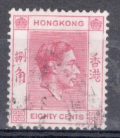 Hong Kong 1938 George VI A Single 80 Cent Stamp From The Definitive Set In Fine Used - Gebruikt