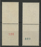 N° 1331c + 1331b COTE 345 € En Paires Neufs Sans Charnière ** (MNH). Roulettes, Numéros Vert Et Rouge. TB - 1962-1965 Hahn (Decaris)