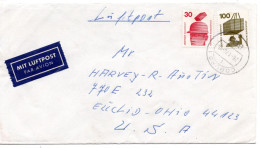 69449 - Bund - 1976 - 100Pfg Unfall MiF A LpBf COBURG -> Euclid, OH (USA) - Lettres & Documents