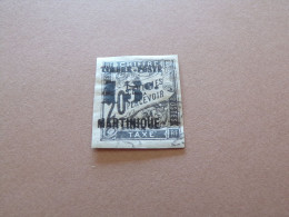 TIMBRE COLONIE FRANCE MARTINIQUE TIMBRE TAXE N°21 - OBLITERE AVEC CHARNIERE (Pochette Roses) - Timbres-taxe