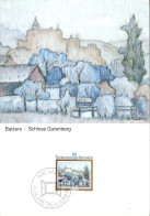 LIECHENSTEIN  CARTE MAXIMUM 1983 PEINTURE DE BALZERS - Covers & Documents