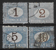 Italia Italy 1870 Regno Segnatasse 4val Sa N.S11-S14 US - Taxe