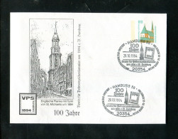 "BUNDESREPUBLIK DEUTSCHLAND" 1994, Privat-GSU "Englische Planke Mit Turm Von St.Michaelis", SSt. "Hamburg" (20107) - Sobres Privados - Usados