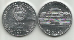 Korea N. 1 Won 1987. - Korea (Nord-)