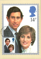 GB CARTE MAXIMUM 1981 CHARLES ET DIANA - Maximum Cards