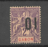 Gabon - Colonie _ (1912 )_ 2F Surchargé 10 Renversée Et Déplacée N°77 A - Altri & Non Classificati