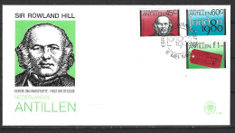 ANTILLES NEERLANDAISES. Timbres Issus Du BF 15 De 1980 Sur Enveloppe 1er Jour (FDC). London'80/Hill. - Rowland Hill