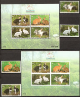 Thailand 1999 MiNr. 1932 - 1935 (Bl. 122B,C) Mammals, Rabbits, Pets, Philatelic Exhibitions 4v + 2 S/sh   MNH** 25.40 € - Conejos