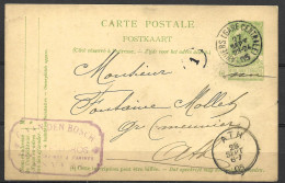 Voorgefrankeerde Briefkaart Vanuit Anvers (Gare Centrale) Naar Ath - Cartes Postales 1871-1909