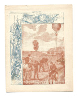 Couverture Cahier Militaire Ballons Téléphone Bicyclette Collection Charier Saumur Vers 1900 - Book Covers