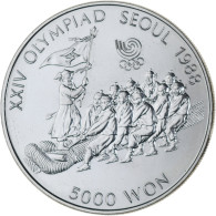 Monnaie, Corée Du Sud, 5000 Won, 1986, SPL, Argent, KM:55 - Korea, South