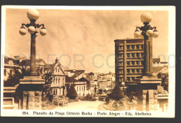 Brazil Porto Alegre Praca Rocha Real Photo Postcard Original Ca1900 Abelheira - Porto Alegre