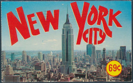 Uptown Skyline Showing Empire State Building And R.C.A. Building, New York City - Posted 1972 - Empire State Building