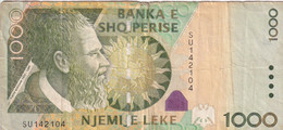 BILLETE DE ALBANIA DE 1000 LEKE DEL AÑO 2011  (BANKNOTE) - Albanie