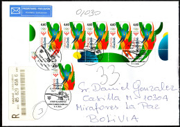 Croatia 2016 Cover Circulated From Zagreb (postmark Shot - J. Glasnovic) Olympic Games Rio De Janeiro To La Paz - Summer 2016: Rio De Janeiro