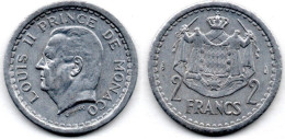 MA 24282 / Monaco 2 Francs 1943 TTB - 1960-2001 Franchi Nuovi