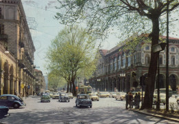 CARTOLINA  TORINO,PIEMONTE-STAZIONE DI PORTA NUOVA E CORSO VITTORIO EMANUELE-STORIA,MEMORIA,BELLA ITALIA,VIAGGIATA 1973 - Stazione Porta Nuova