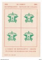 Vignette Esperanto - 50 Jaroj De Esperanto - Movado En Jihlava - 1911 - 1961 - Esperanto
