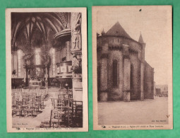 46 Lot Vayrac 2 Cartes Postales De L ' Eglise   ( Format 9cm X 14cm ) - Vayrac