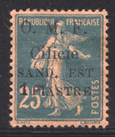 Timbre De France   Semeuse Surchargé   O.M.F   CILICIE  Sand. Est     1 Piastre Sur 25 Cent.  Yv 101 * - Unused Stamps