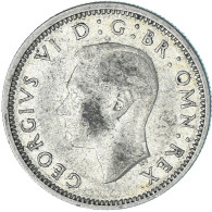 Monnaie, Grande-Bretagne, George VI, 6 Pence, 1943, TB+, Argent, KM:852 - H. 6 Pence