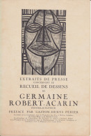 ART AFRICAIN    GERMAINE  ROBERT-ACARIN     ARTISTE PEINTRE BELGE   (EXTRAITS DE PRESSE)  1953-1954. - African Art