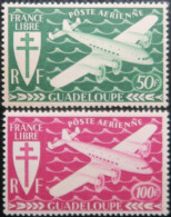 LP3991/152 - 1945 - COLONIES FRANÇAISES - GUADELOUPE - POSTE AERIENNE - N°4 à 5 NEUFS** - Luftpost