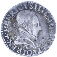 Henri III-Demi-franc Au Col Plat 1586 Amiens - 1574-1589 Henri III