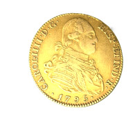 Espagne-4 Escudos Or Charles IV 1795 Madrid - Colecciones