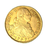 Espagne-Charles IIII 8 Escudos Or 1797 Popayan - Collections