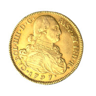 Espagne-Charles IIII 8 Escudos Or 1797 Popayan - Collezioni