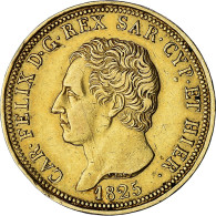 Monnaie, États Italiens, SARDINIA, Carlo Felice, 80 Lire, 1825, Torino, TTB - Piemonte-Sardinië- Italiaanse Savoie