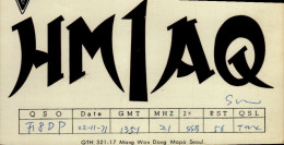 CARTE QSL.. KOREA HM1AQ ..1971 - Radio