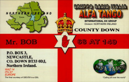 CARTE QSL.. IRELAND...ALPHA TANGO ..1999 - Radio