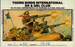 CARTE QSL...THOTN BIRDS INTERNATIONAL  DX  QSL CLUB  ENGLAND   1995 - Radio