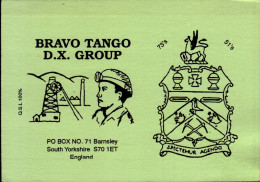 CARTE QSL...ENGLAND...BRAVO TANGO D.X.GROUP    1995 - Radio